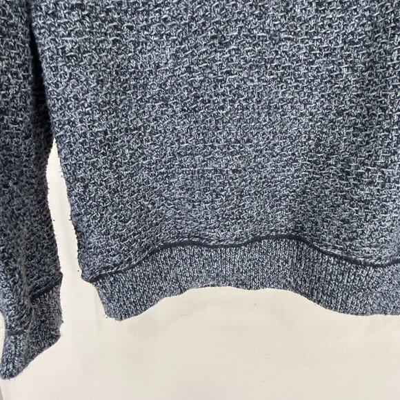 Banana Republic Mens Cotton Wool Black Gray Zip Front Cardigan Sweater Sz Large - Picture 10 of 12